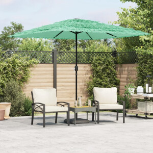 vidaXL Parasol met stalen paal 248x248x248 cm groen