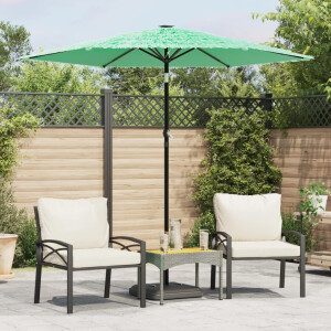 vidaXL Parasol met stalen paal 223x223x213 cm groen