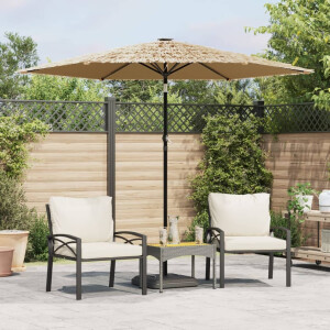 vidaXL Parasol met stalen paal 268x268x226 cm bruin