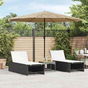 vidaXL Parasol met stalen paal 324x324x247 cm bruin