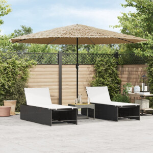 vidaXL Parasol met stalen paal 388x388x248 cm bruin