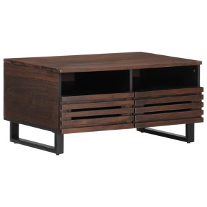 vidaXL Salontafel 80x55x40 cm massief mangohout bruin