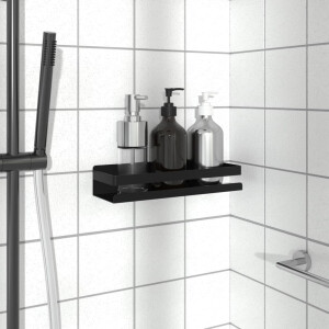 vidaXL Doucherekje 30x10x6 cm geborsteld 304 roestvrij staal matzwart