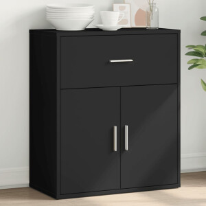 vidaXL Dressoir 60x31x70 cm bewerkt hout zwart