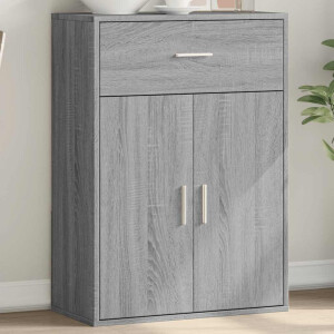 vidaXL Dressoir 60x30x84 cm bewerkt hout grijs sonoma eikenkleurig