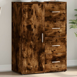 vidaXL Dressoir 60x31x84 cm bewerkt hout gerookt eikenkleurig
