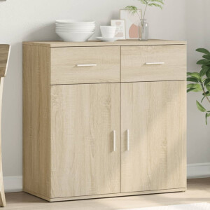 vidaXL Dressoir 79x38x80 cm bewerkt hout sonoma eikenkleurig