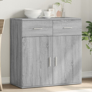 vidaXL Dressoir 79x38x80 cm bewerkt hout grijs sonoma