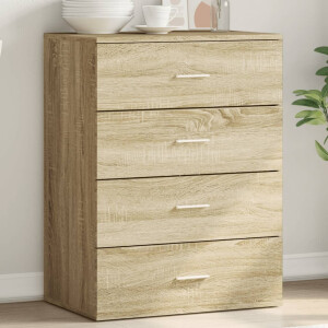 vidaXL Dressoir 60x39x80 cm bewerkt hout sonoma eikenkleurig
