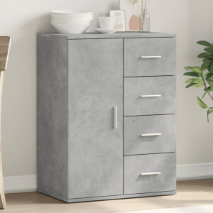 vidaXL Dressoir 59x39x80 cm bewerkt hout betongrijs