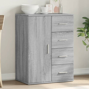 vidaXL Dressoir 59x39x80 cm bewerkt hout grijs sonoma eikenkleurig
