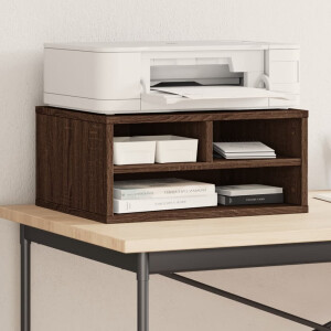 vidaXL Printerkastje 49x40x22,5 cm bewerkt hout bruin eikenkleurig
