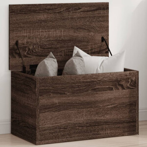 vidaXL Opbergbox 60x35x35 cm bewerkt hout bruin eikenkleurig