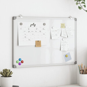 vidaXL Whiteboard magnetisch 40x30x1,7 cm aluminium