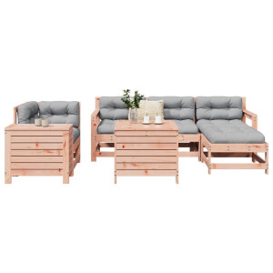 vidaXL 7-delige Loungeset massief douglas vurenhout