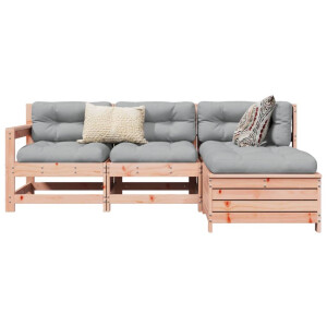 vidaXL 4-delige Loungeset massief douglas vurenhout