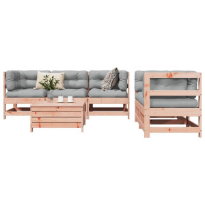 vidaXL 6-delige Loungeset massief douglas vurenhout