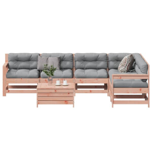 vidaXL 7-delige Loungeset met kussens massief douglashout