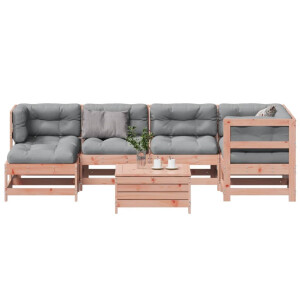 vidaXL 7-delige Loungeset met kussens massief douglashout