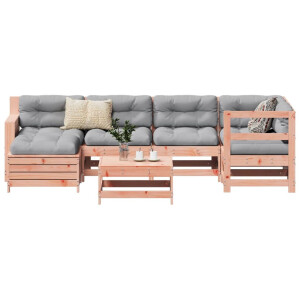 vidaXL 7-delige Loungeset massief douglas vurenhout