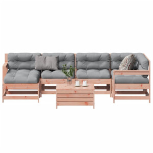 vidaXL 7-delige Loungeset met kussens massief douglashout
