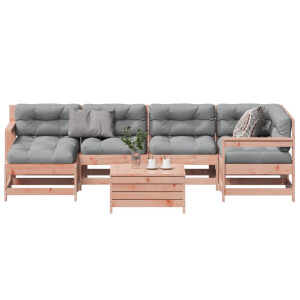 vidaXL 7-delige Loungeset met kussens massief douglashout