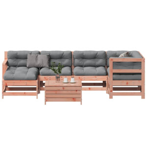 vidaXL 7-delige Loungeset met kussens massief douglashout