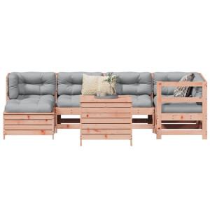 vidaXL 7-delige Loungeset massief douglas vurenhout