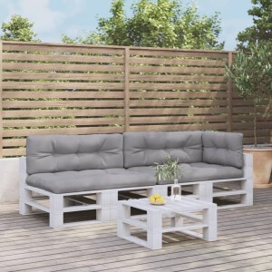 vidaXL Palletkussens 5 st stof grijs