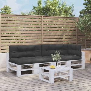 vidaXL Palletkussens 5 st stof zwart