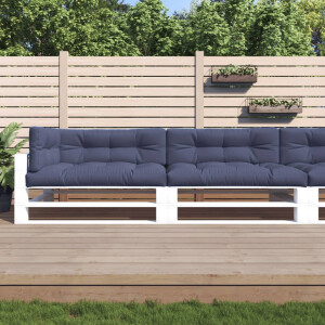 vidaXL Palletkussens 5 st stof marineblauw