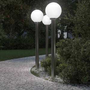 vidaXL Bolderverlichting 3 stuks 120 cm RVS IP44