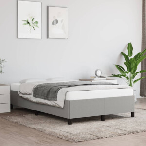 vidaXL Bedframe zonder matras 120x190 cm stof lichtgrijs