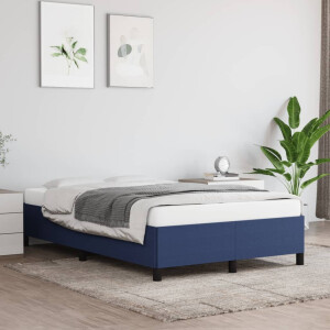 vidaXL Bedframe zonder matras 120x190 cm stof blauw
