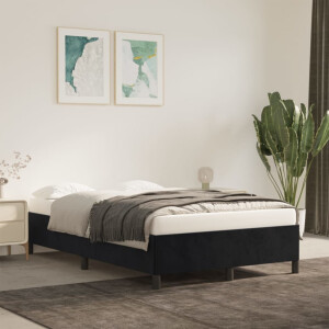 vidaXL Bedframe zonder matras 120x190 cm fluweel donkergrijs