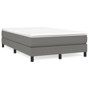 vidaXL Boxspring met matras stof donkergrijs 120x190 cm