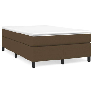 vidaXL Boxspring met matras stof donkerbruin 120x190 cm