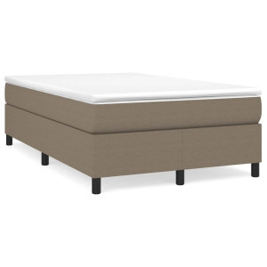 vidaXL Boxspring met matras stof taupe 120x190 cm