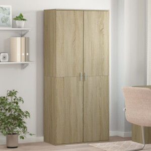 vidaXL Schoenenkast 80x39x178 cm spaanplaat sonoma eikenkleurig