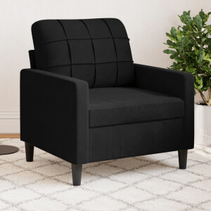 vidaXL Fauteuil 60 cm fluweel zwart