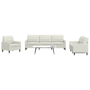 vidaXL 4-delige Loungeset met kussens fluweel crèmekleurig