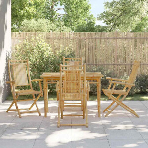 vidaXL Tuinstoelen 4 st inklapbaar 53x66x99 bamboe