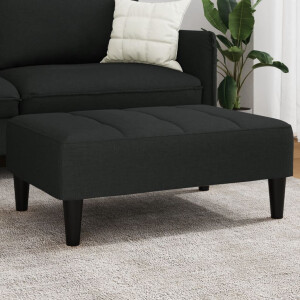 vidaXL Voetenbank 77x55x31 cm fluweel zwart