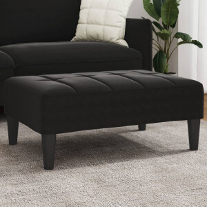 vidaXL Voetenbank 77x55x31 cm fluweel zwart