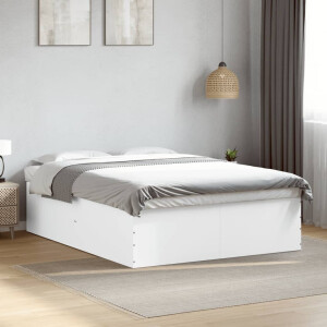 vidaXL Bedframe bewerkt hout wit 160x200 cm
