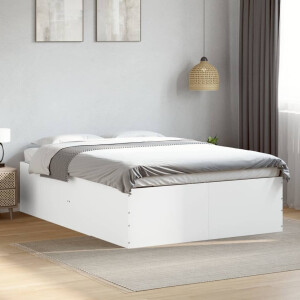 vidaXL Bedframe bewerkt hout wit 140x200 cm