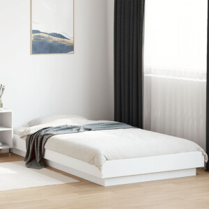 vidaXL Bedframe bewerkt hout wit 75x190 cm
