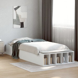 vidaXL Bedframe bewerkt hout wit 100x200 cm
