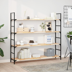 vidaXL Wandschappen 2 st zwevend 140x30x2 cm onbehandeld acaciahout