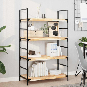 vidaXL Wandschappen 4 st zwevend 80x40x4 cm onbehandeld acaciahout